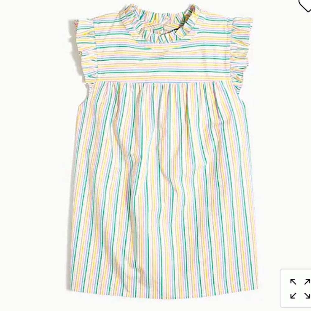 J Crew Factory Ruffleneck Sleeveless Top